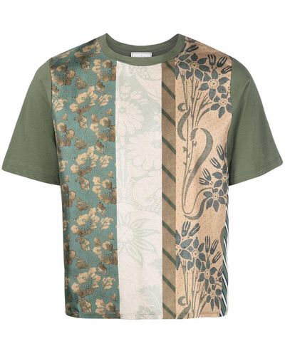 Pierre Louis Mascia Aloe Floral-print Short-sleeve T-shirt - Green