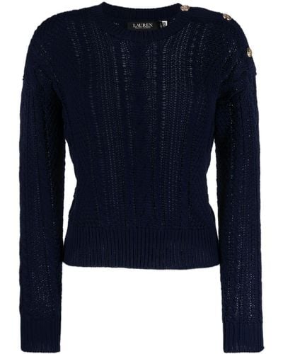 Lauren by Ralph Lauren Yenfled Cable-knit Sweater - Blue