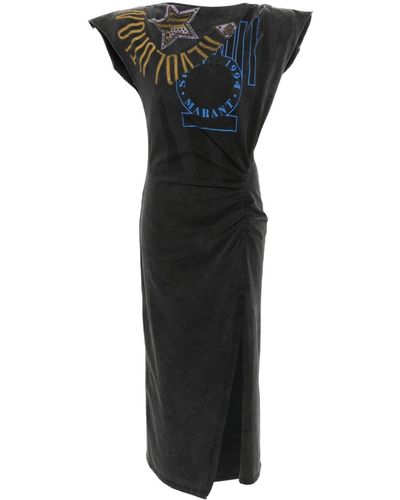 Isabel Marant Gray Nadela Maxi Dress - Black