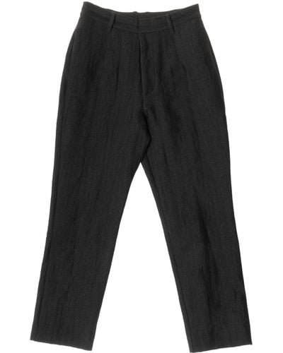 Uma Wang Pantalon en lin à coupe slim - Noir