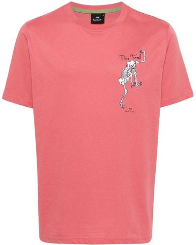 PS by Paul Smith The Fool Organic-cotton T-shirt - Pink