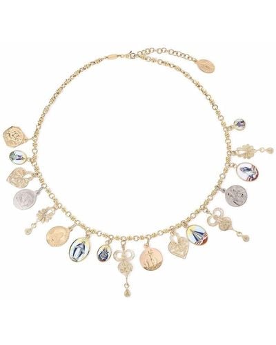 Dolce & Gabbana 18kt Gold Multi Medallion Necklace - Metallic