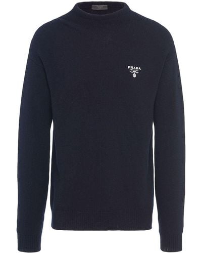 Prada ロゴ セーター - ブルー
