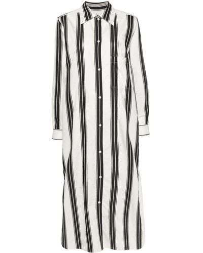 Totême Striped Tunic Dress - White