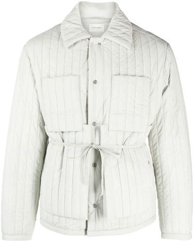 Craig Green Belted Quilted Shirt Jacket - White