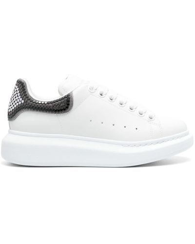 Alexander McQueen Stud-detailing Leather Sneakers - White