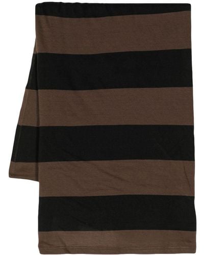 Cynthia Rowley Striped Cotton Scarf - Black