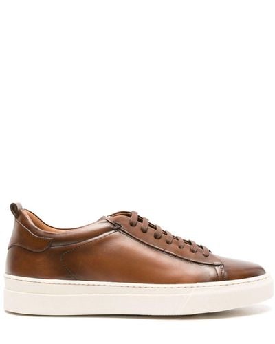 SCAROSSO Joseph Leather Trainers - Brown