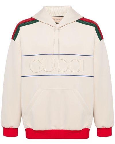 Gucci Sudadera con capucha y logo en relieve - Neutro