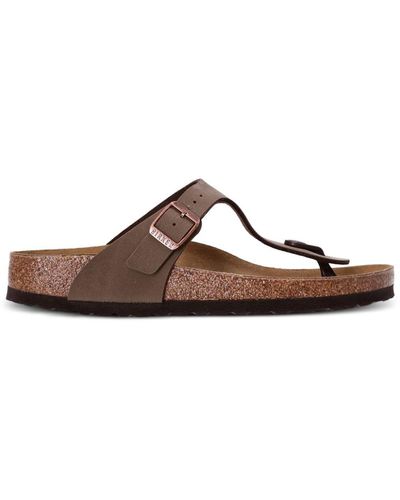 Birkenstock Gizeh Slip-on Leather Sandals - Brown