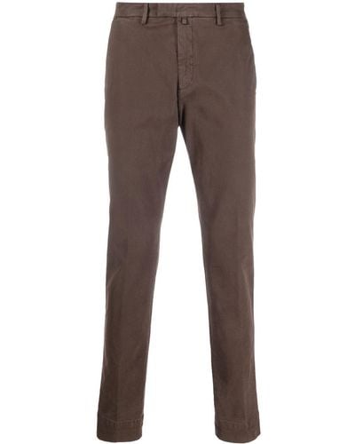 Briglia 1949 Mid-rise Tapered Pants - Brown