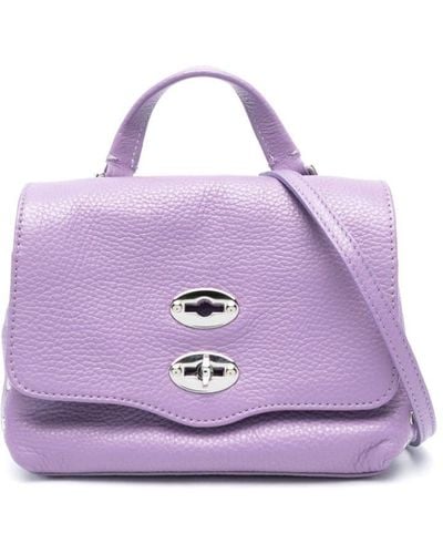 Zanellato Medium Postina Leather Tote Bag - Purple