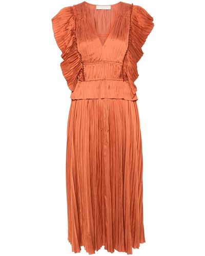 Ulla Johnson Letty Midi Dress - Orange