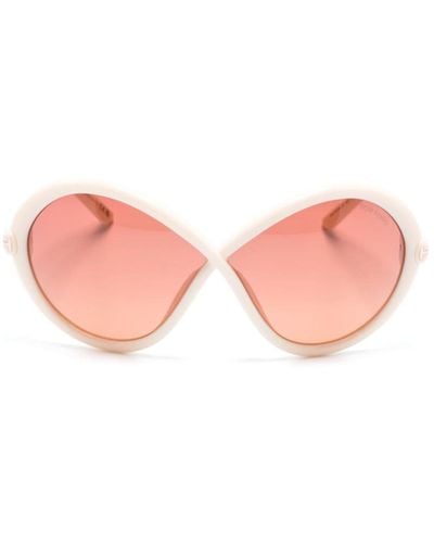 Tom Ford Gafas de sol Bettina con montura mariposa - Rosa