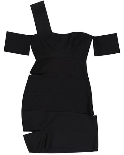 Alexander McQueen Cut-out Detail Mini Dress - Black