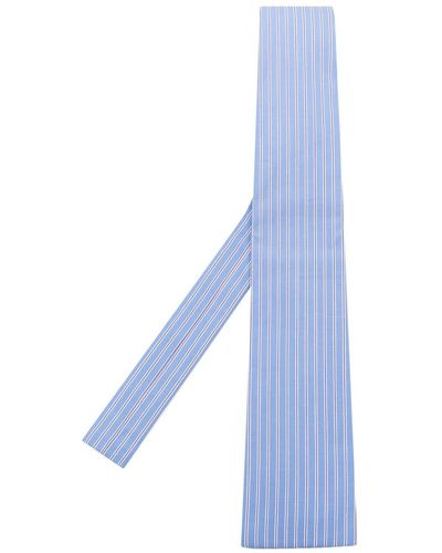 Comme des Garçons Vertical-stripe Cotton Poplin Tie - Blue