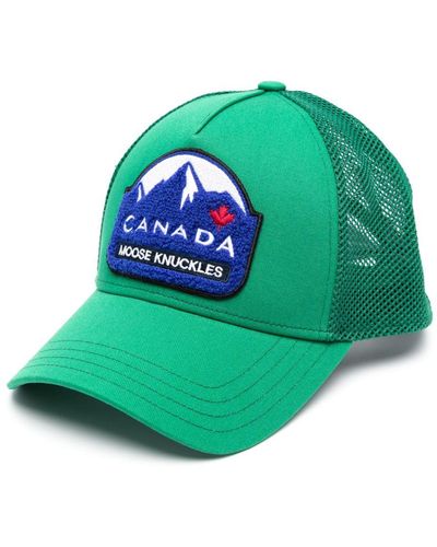 Moose Knuckles Baseballkappe mit "Canada"-Patch - Grün