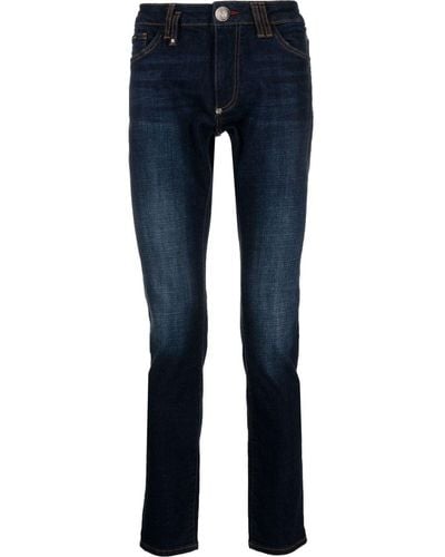 Philipp Plein Klassische Slim-Fit-Jeans - Blau