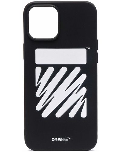 Off-White c/o Virgil Abloh Iphone 12 Mini Hoesje Met Print - Zwart