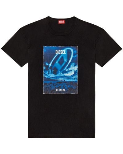 DIESEL T-Boxt-Q16 T-Shirt mit grafischem Print - Schwarz