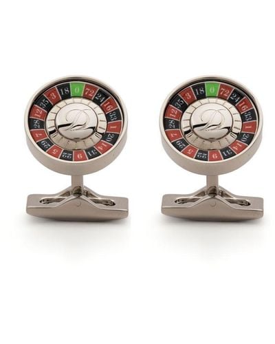 S.t. Dupont Gemelli rotondi con design a roulette - Metallizzato