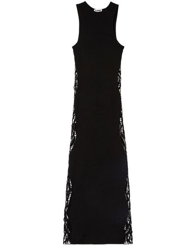 Jil Sander Embroidered Dress - Black