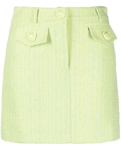 Moschino High-waisted Tweed Skirt - Yellow
