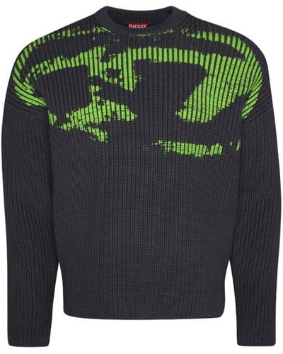 DIESEL K-notus Cotton Sweater - Green