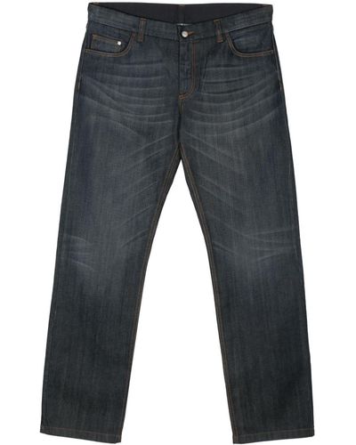 Corneliani Midi-rise Straight-leg Jeans - Gray