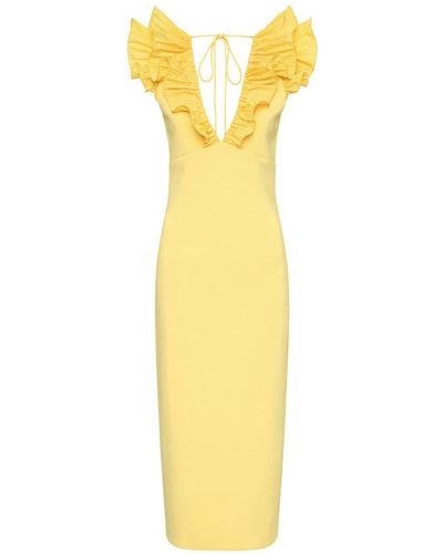 Rebecca Vallance Luminere Crystal-embellished Midi Dress - Yellow