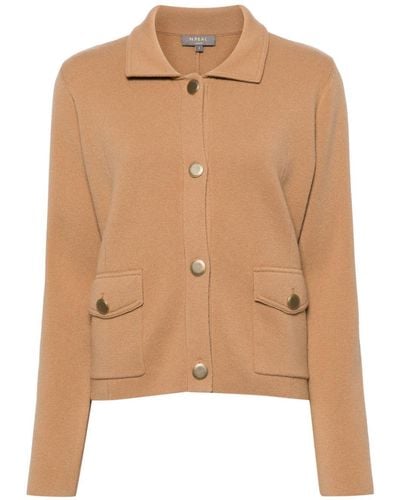 N.Peal Cashmere Milano Cashmere Cropped Jacket - Natural