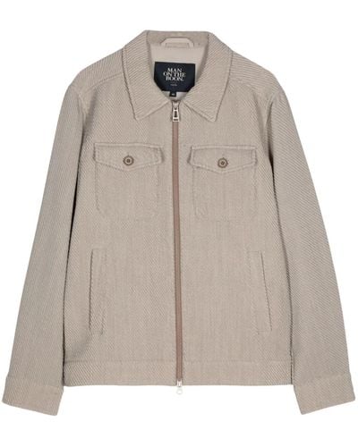 MAN ON THE BOON. Textured Wool Blend Jacket - Natural