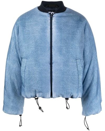 DIESEL W-day-print ボンバージャケット - ブルー