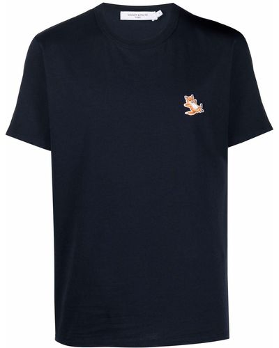Maison Kitsuné T-shirt Chillax Fox en coton - Bleu