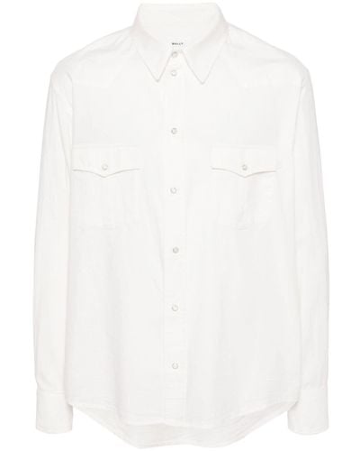 Bally Chemise en coton à manches longues - Blanc