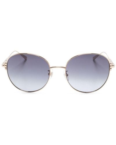 Chopard SCHL03M Sonnenbrille mit rundem Gestell - Blau