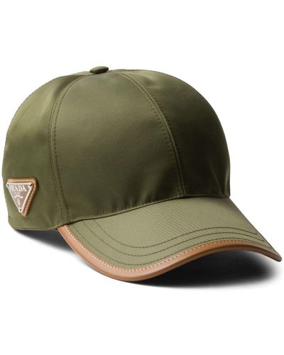 Prada Logo-plaqie Baseball Cap - Green