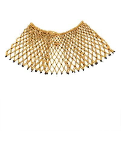 Forte Forte Beaded diamond-pattern necklace - Natur