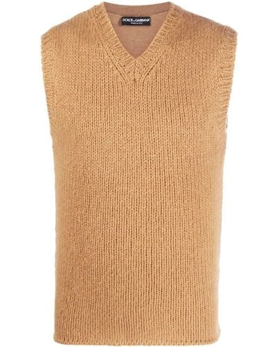 Dolce & Gabbana Virgin Wool-blend Sweater - Natural