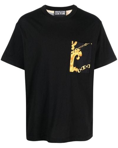 Versace T-Shirt mit Barockmuster - Schwarz