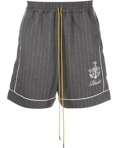 Rhude Shorts mit Kordelzug - Grau