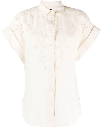 Lauren by Ralph Lauren Chemise Keziah à manches courtes - Blanc