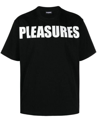 Pleasures Expand Logo-print Cotton T-shirt - Black
