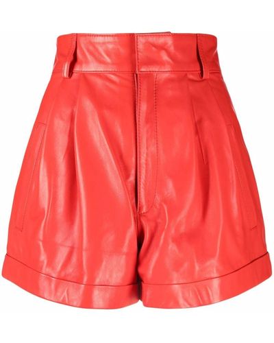 Manokhi Pantalones cortos acampanados - Rojo