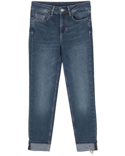 Liu Jo Monroe Mid-rise Cropped Jeans - Blue