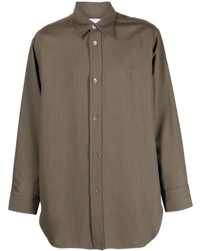 Studio Nicholson Akako Twill-weave Shirt - Green