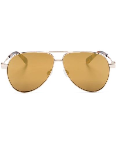 Off-White c/o Virgil Abloh Ruston Pilot-frame Sunglasses - Natural
