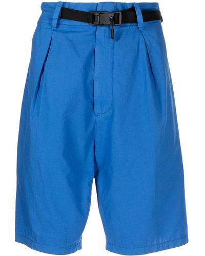N°21 Pantalones con cinturón y detalle de pliegues - Azul