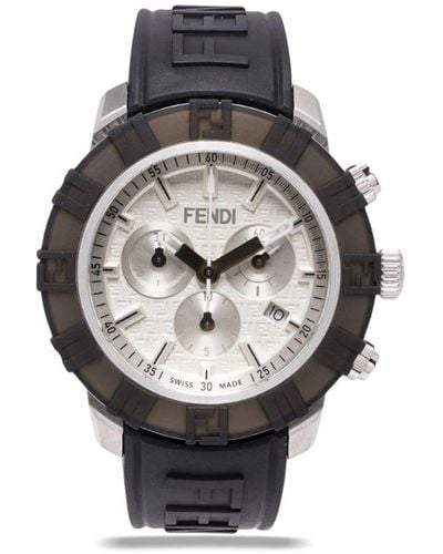 Fendi Montre chronographe Fendastic 45 mm - Gris