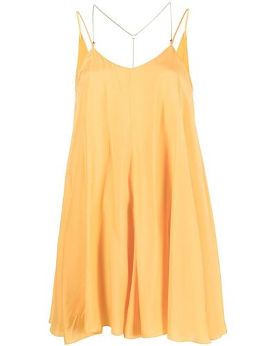 Patrizia Pepe Kleid mit Zierkette - Gelb